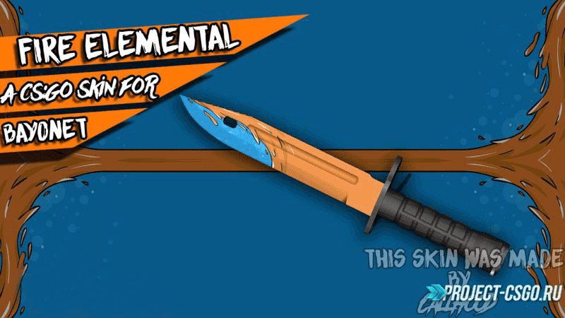 Модель ножа «Bayonet — Fire Elemental»