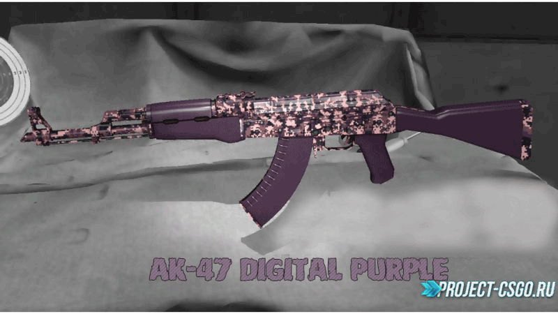Модель оружия АК-47 «AK-47 | Purple Digital»