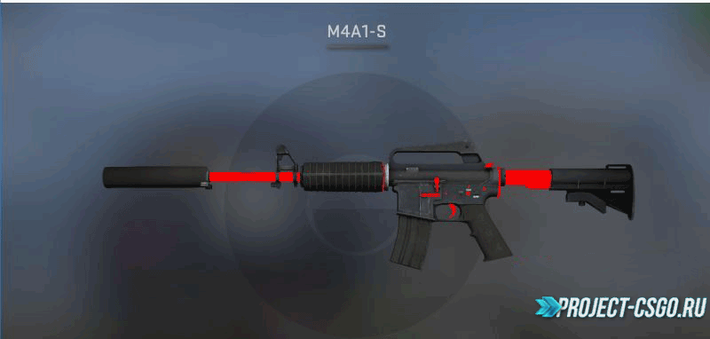 Модель оружия M4A1-S «Csgo m4a1_silencer_neon»