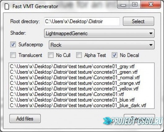Программа создания текстур «Fast VMT Generator»