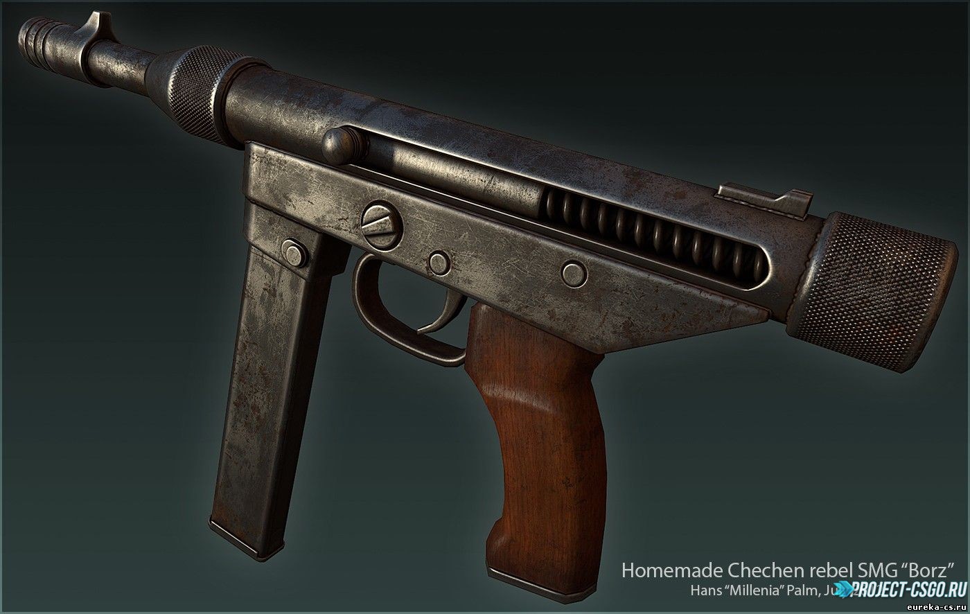 Модель оружия Tec-9 Homemade chechen SMG Borz